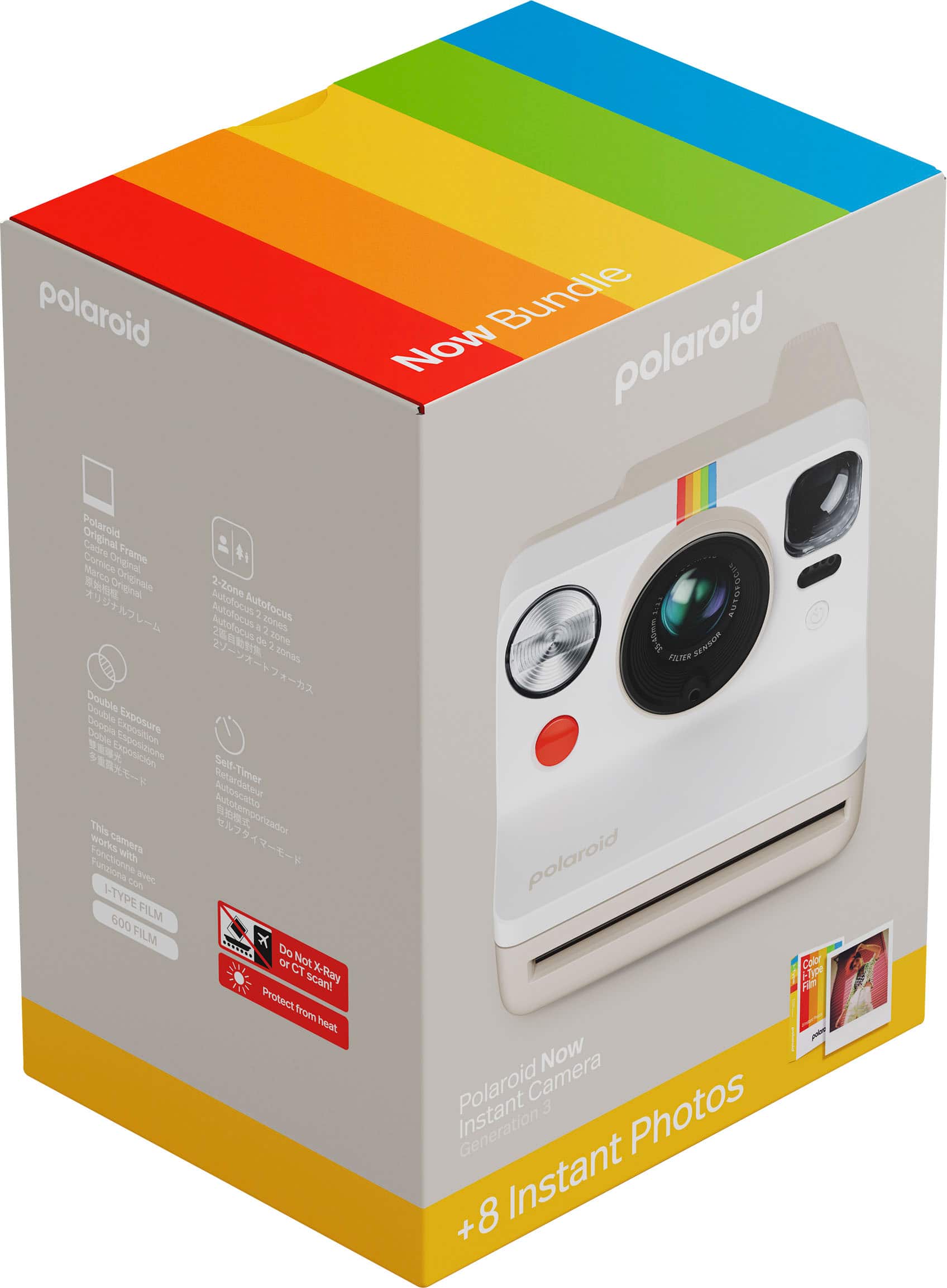 Polaroid Bundle Now polaroid Camera Instant 3 Photos + 8 Instant Photos.