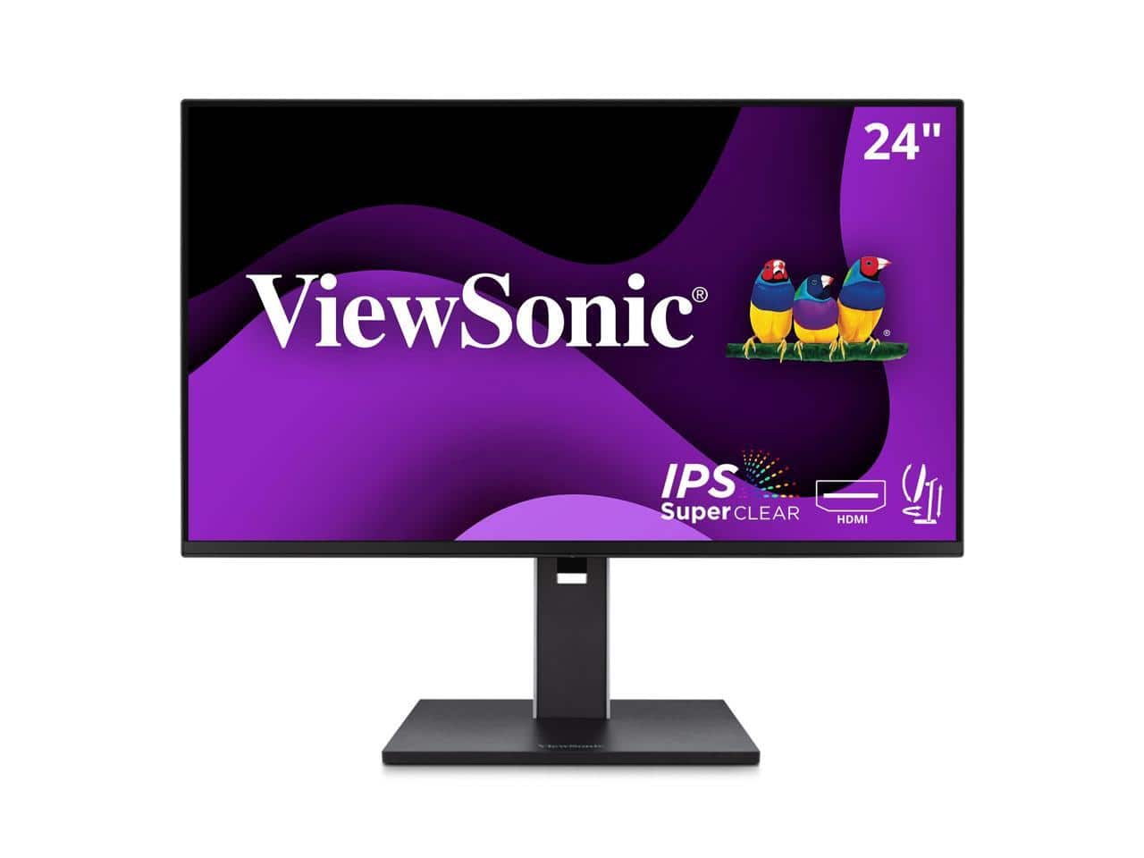 ViewSonic - VG2451 24" IPS 1080p Monitor, 100Hz, USB Hub, HDMI, DP, USB-C - Black