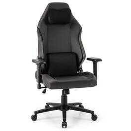 WELLFOR - Ergonomic High Back Computer Chair with Magnetic Headrest and Lumbar Pillow - Black