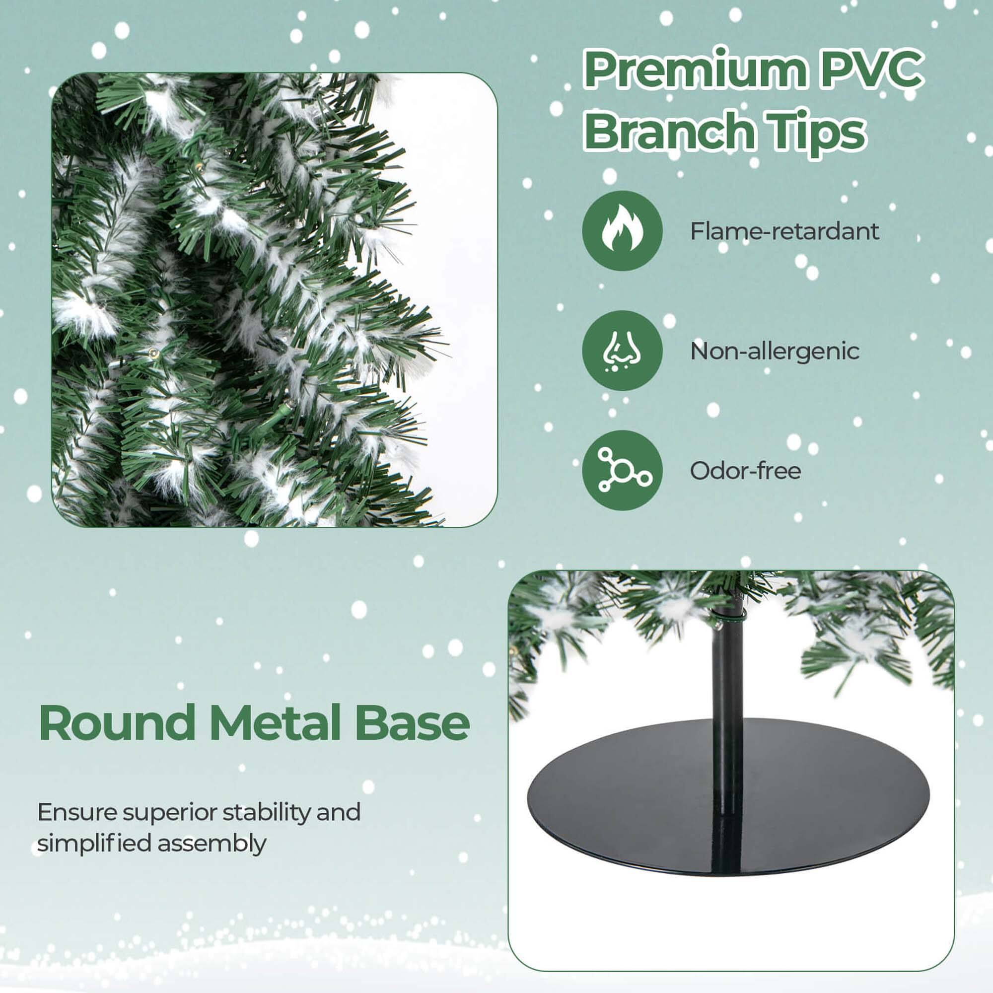 Premium PVC Branch Tips Flame-retardant Non-allergenic Odor-free
Round Metal Base Ensure superior stability and simplified assembly