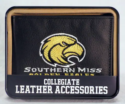 SOUTHERN MISS
GOLDEN EAGLES
COLLEGIATE
LEATHER ACCESSORIES