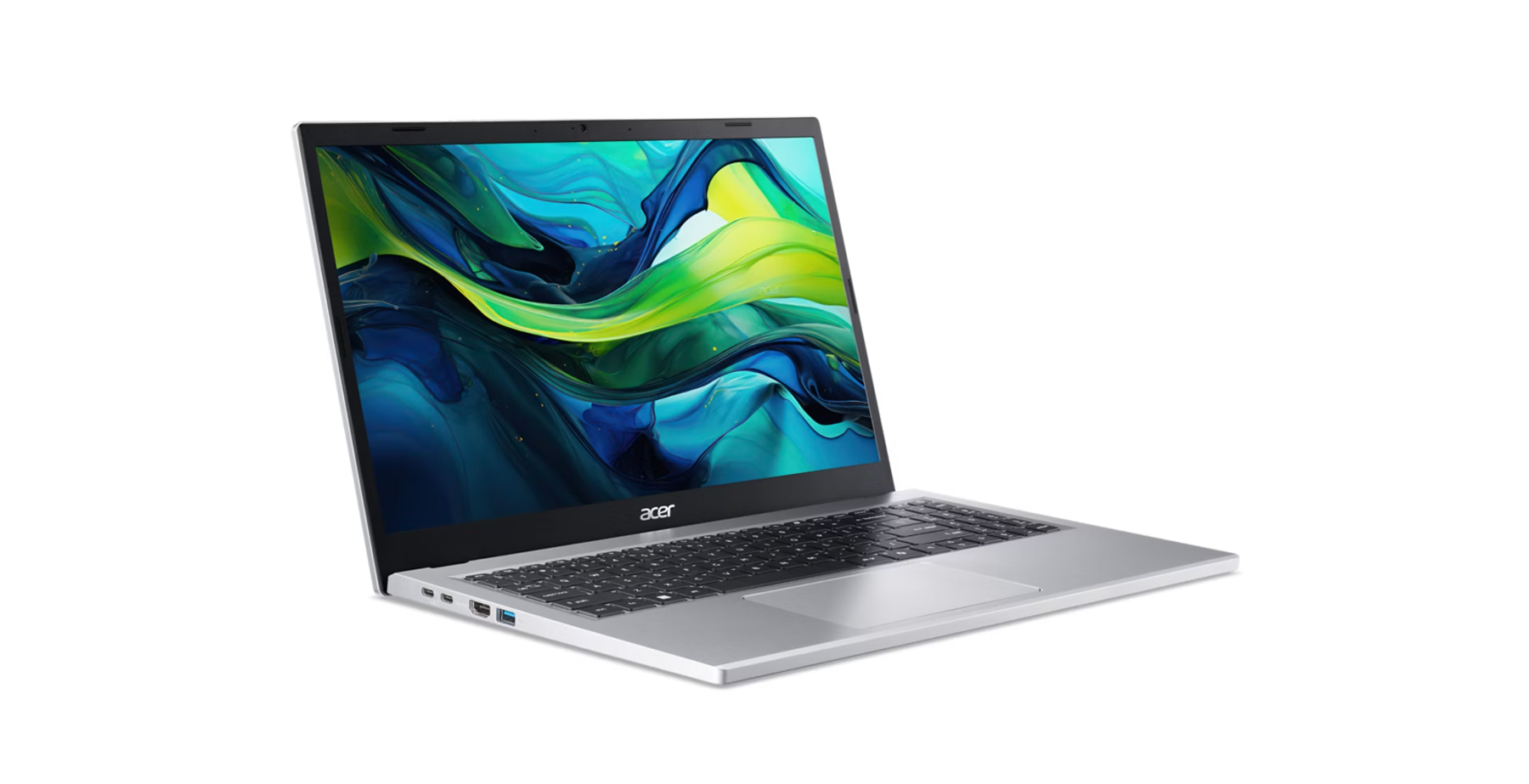 Angle. Acer - laptop 15.6" FHD display, AMD Ryzen 5 7520U, 8GB DDR5,512GB SSD.