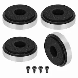 Unique Bargains - 4pcs 30mmx8mm Speaker Isolation Feet, Anti-Vibration Foam Pads for HiFi Home Theater Audio - Silver