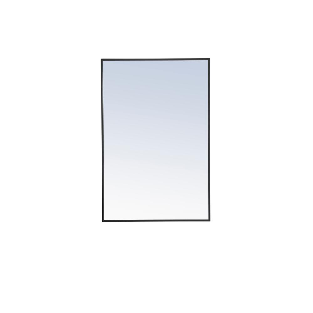 Alt View 10. Elegant Decor - Metal frame Rectangle Mirror 28 inch Black - Black.