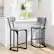 Front. GARVEE - Bar Stools Set of 2, Counter Height Bar Stools, Curved Back with Metal Frame Island Chairs(Gray) - gray.