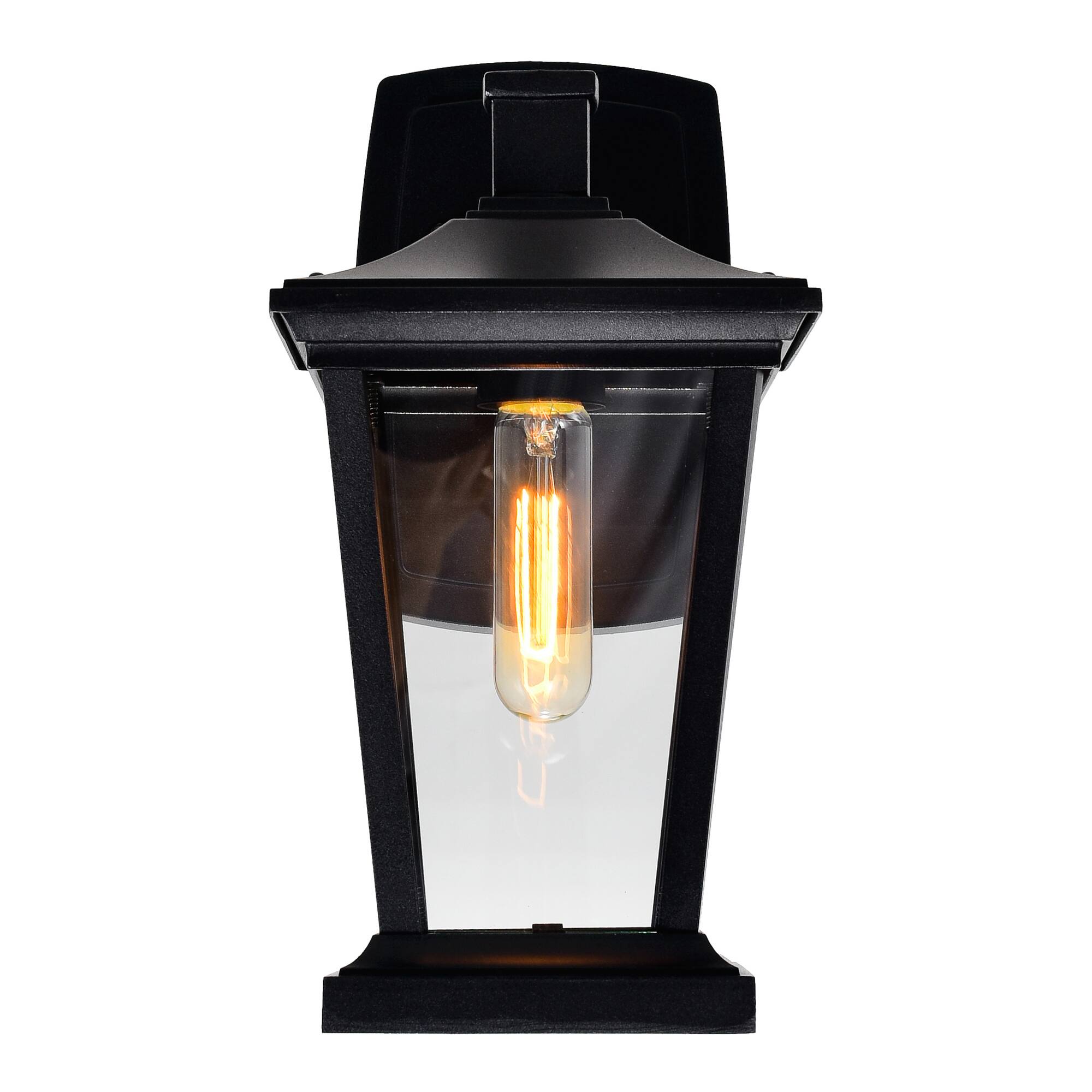 Alt View 1. CWI Lighting - Leawood 1 Light Black Outdoor Wall Light - Black.