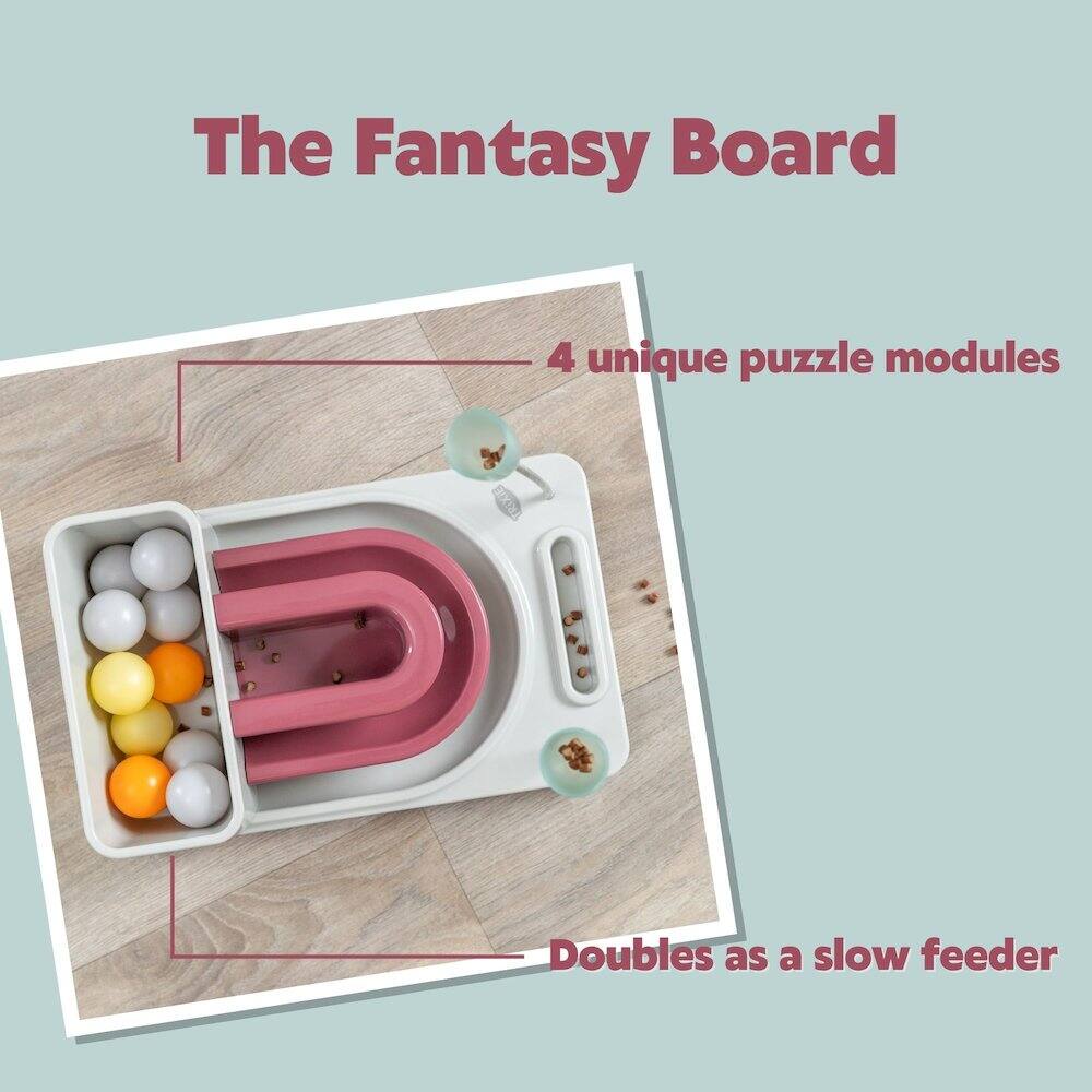 The Fantasy Board

4 unique puzzle modules

Doubles as a slow feeder