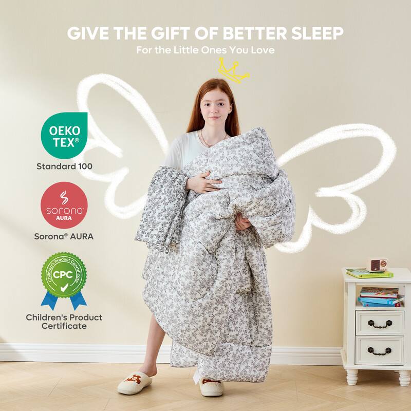GIVE THE GIFT OF BETTER SLEEP  
For the Little Ones You Love

OEKO TEX  
Standard 100

Sorona AURA

Children's Product Certificate  
CPC