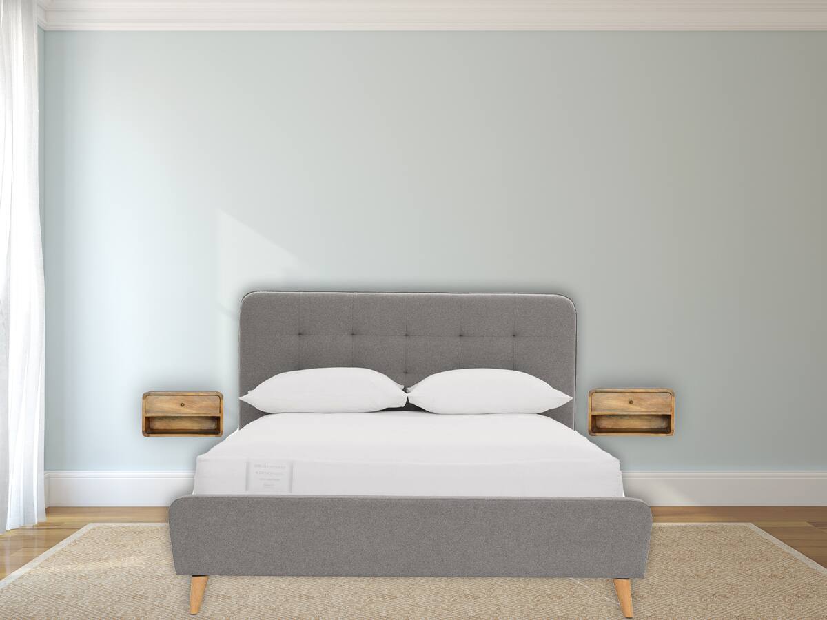 Alt View 6. Artisan Furniture - Artisan Furniture Solid Wood Floating Curve Open Slot Nightstand, 1 Drawer, 1 Open Slot, Oak-ish, Light Brown - Oak.