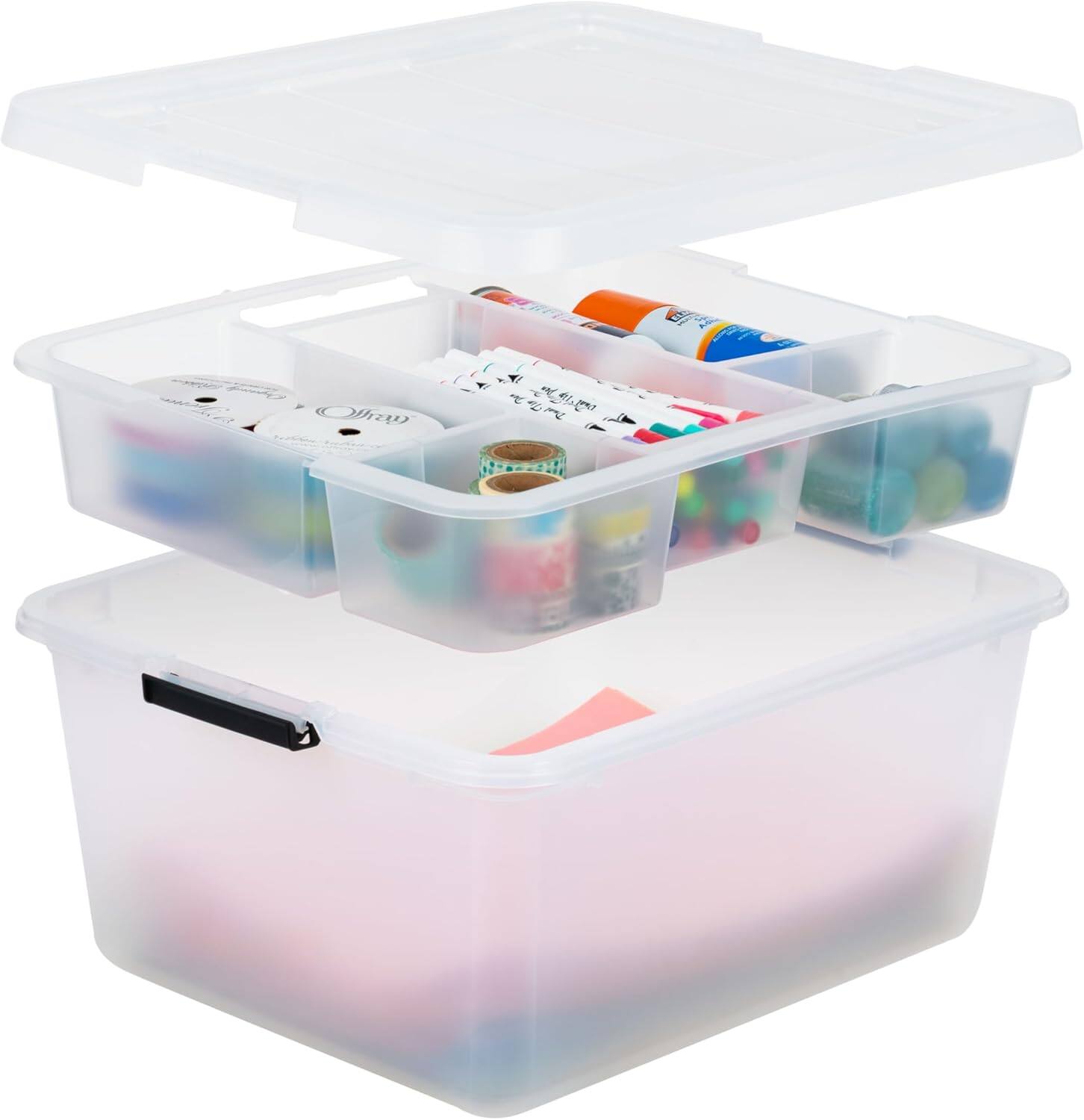 Front. IRIS USA - IRIS Qt Clip Box with Latching Lids.