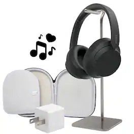 Sony - WHCH720NB Bluetooth Noise Canceling Over-the-Ear Headphones Bundle - Black