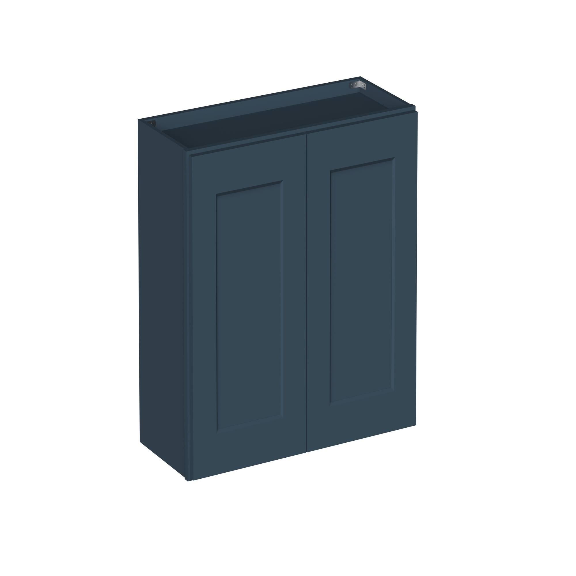 Angle. Boyel Living - 30-in W x 24-in H x 12-in D Shaker RTA Kitchen Wall Cabinet with Soft-Close - Charcoal Blue.
