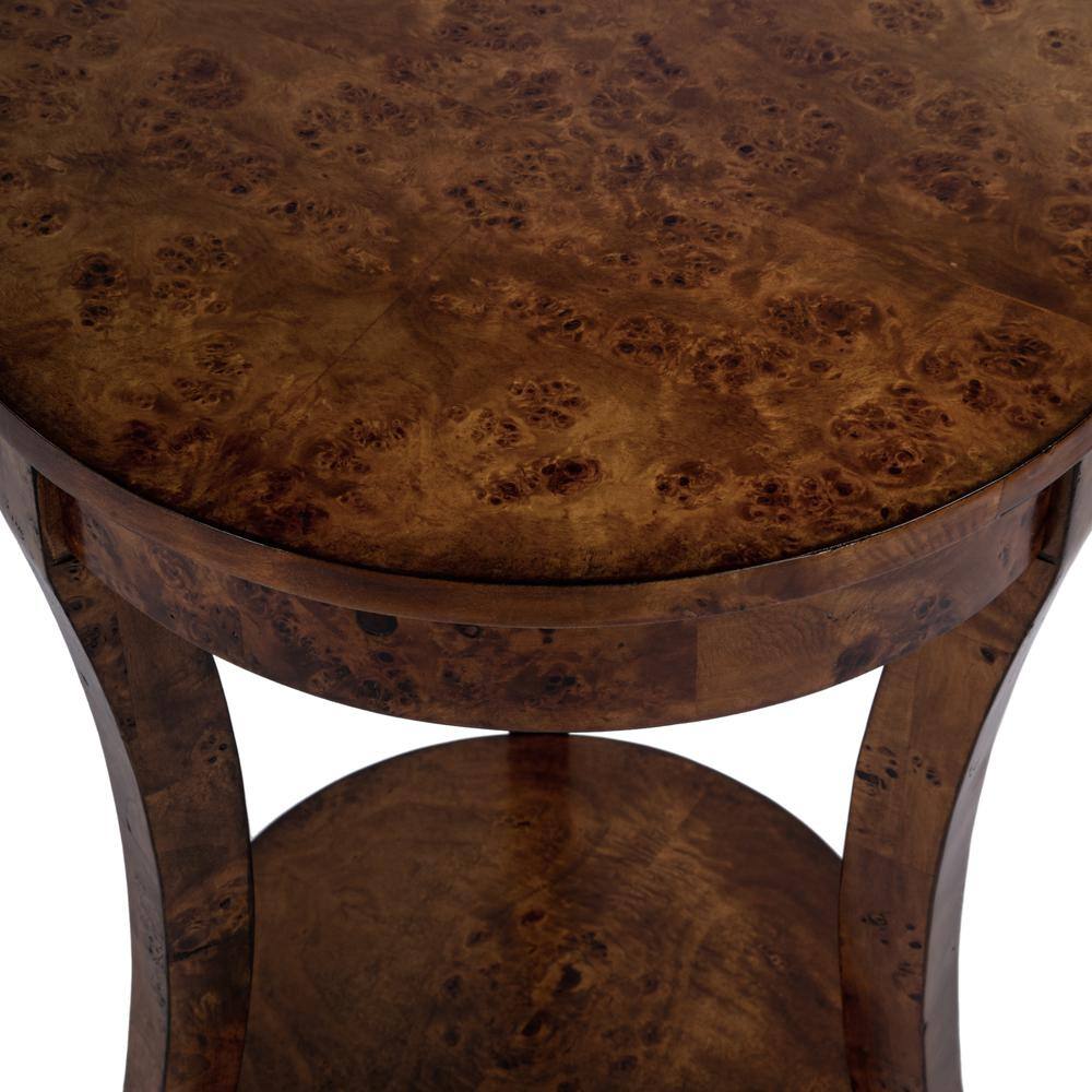 Alt View 6. Butler Specialty - Holdin Round 18"W Side Table - Medium Brown.