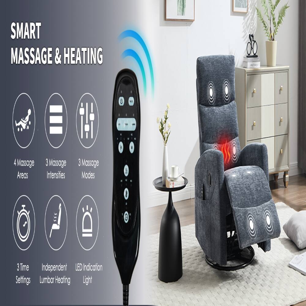 SMART MASSAGE & HEATING

4 Massage Areas  
3 Massage Intensities  
3 Massage Modes  
3 Time Settings  
Independent Lumbar Heating  
LED Indication Light