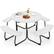 Alt View 9. Gymax - Gymax Outdoor Picnic Table Portable Picnic Table Bench w/ 4 Benches & Umbrella Hole White - White.