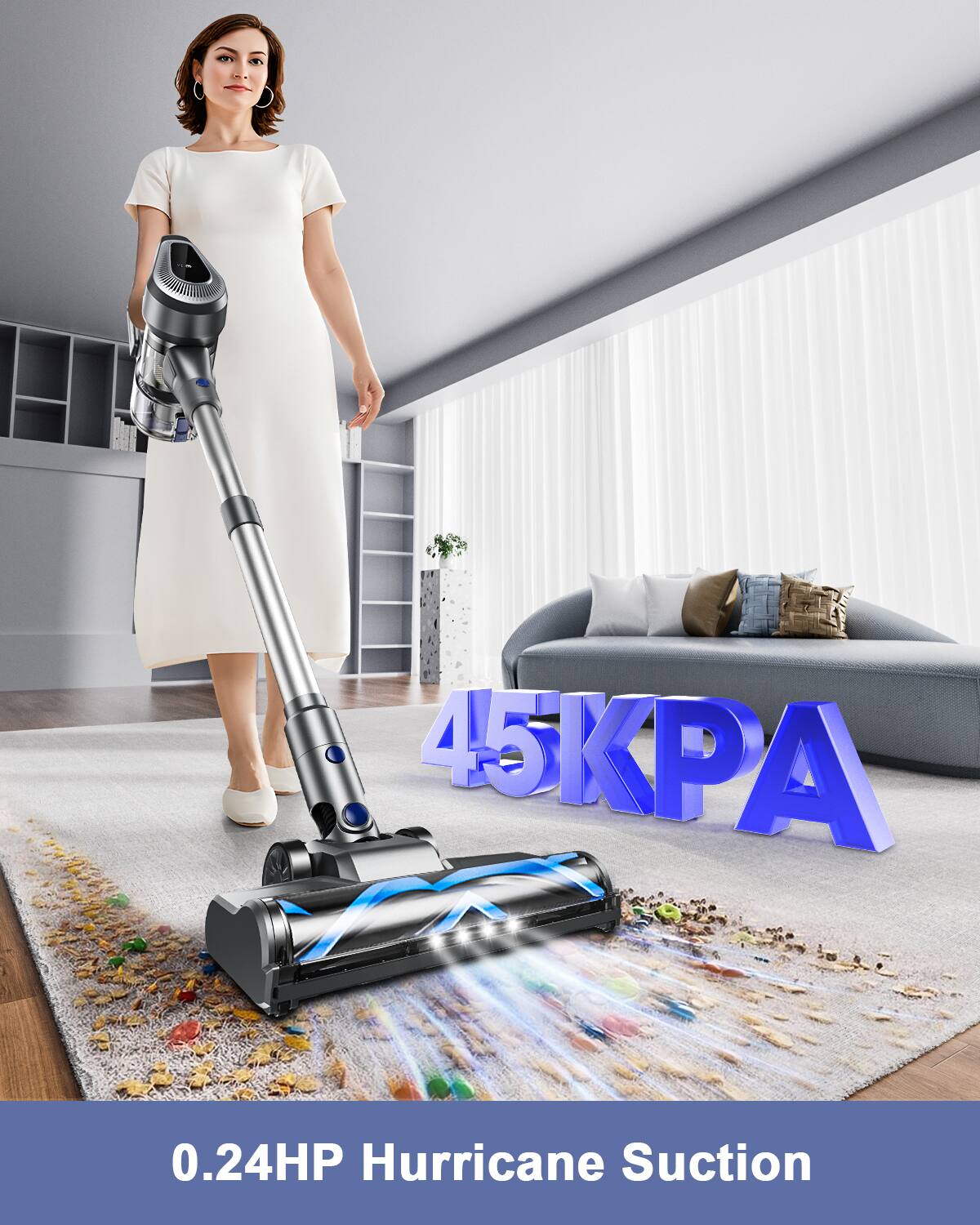 45 KPA, 0.24HP Hurricane Suction