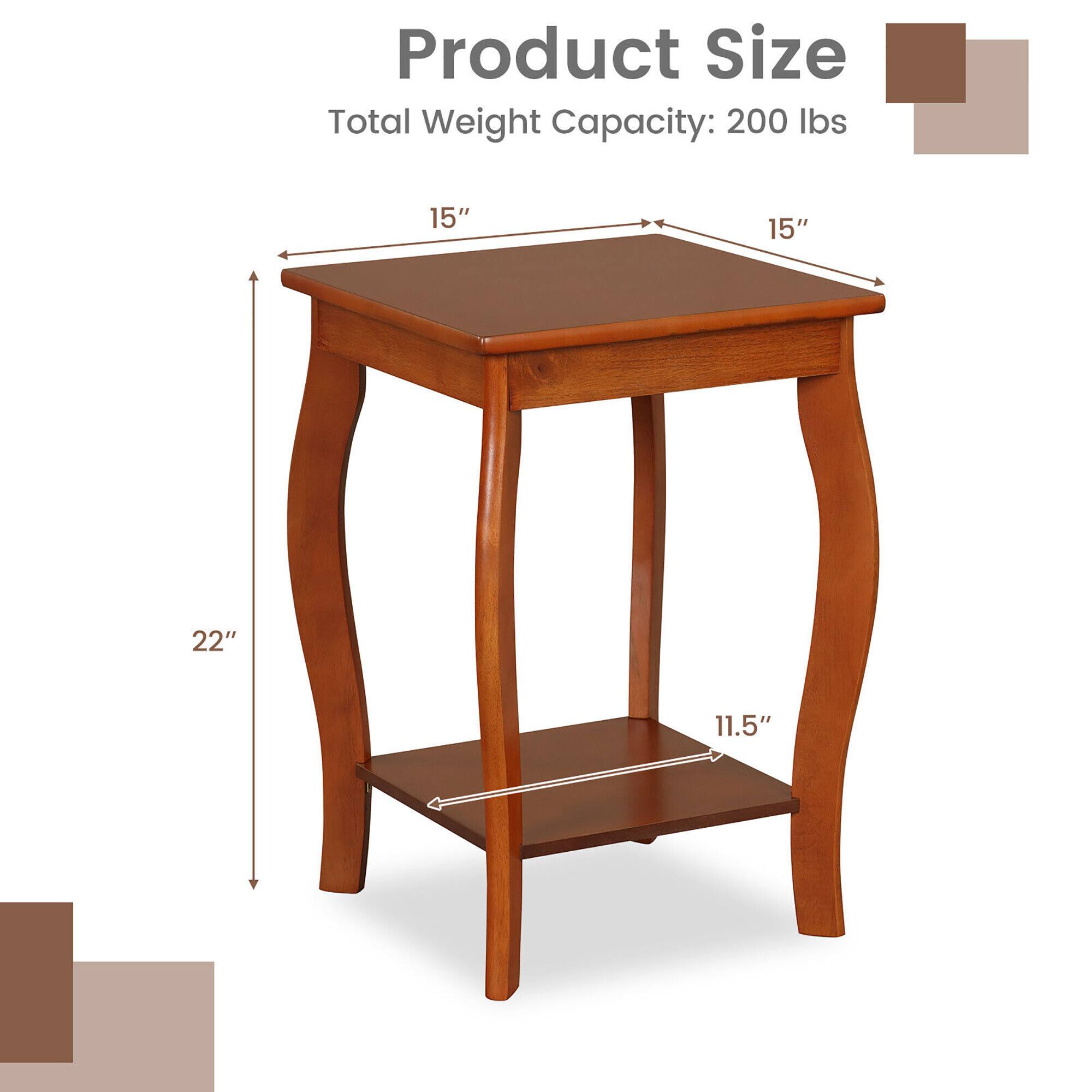Product Size  
Total Weight Capacity: 200 lbs  
15" x 15" x 22" x 11.5"