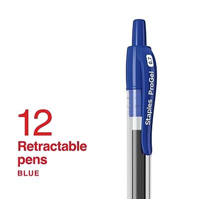 12 Retractable Pens  
BLUE  
Staples ProGel