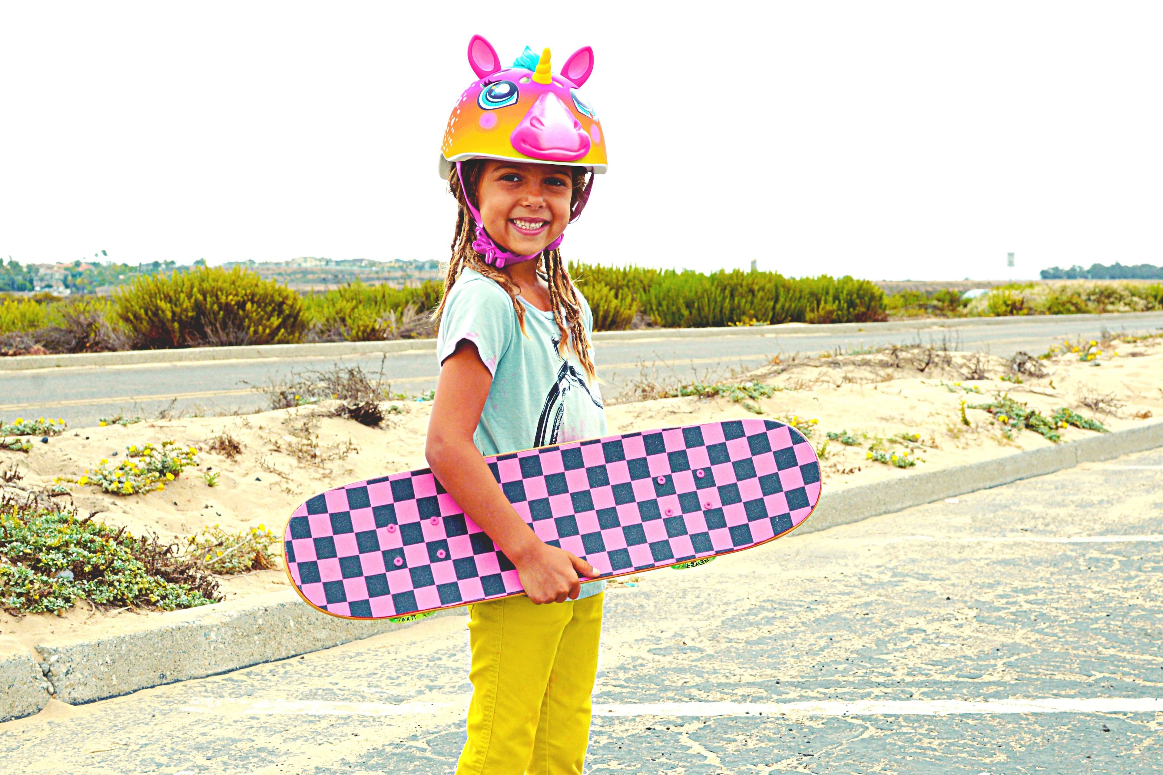 Alt View 14. Raskullz - Super Rainbow Corn Helmet for Bike and Scooter - Pink Rainbow.