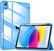 Front. DTTO - Case for iPad (A16) 11-inch 2025 and iPad 10th Generation 10.9 Inch 2022, Clear Back and TPU Shockproof Frame Cover - Azure.