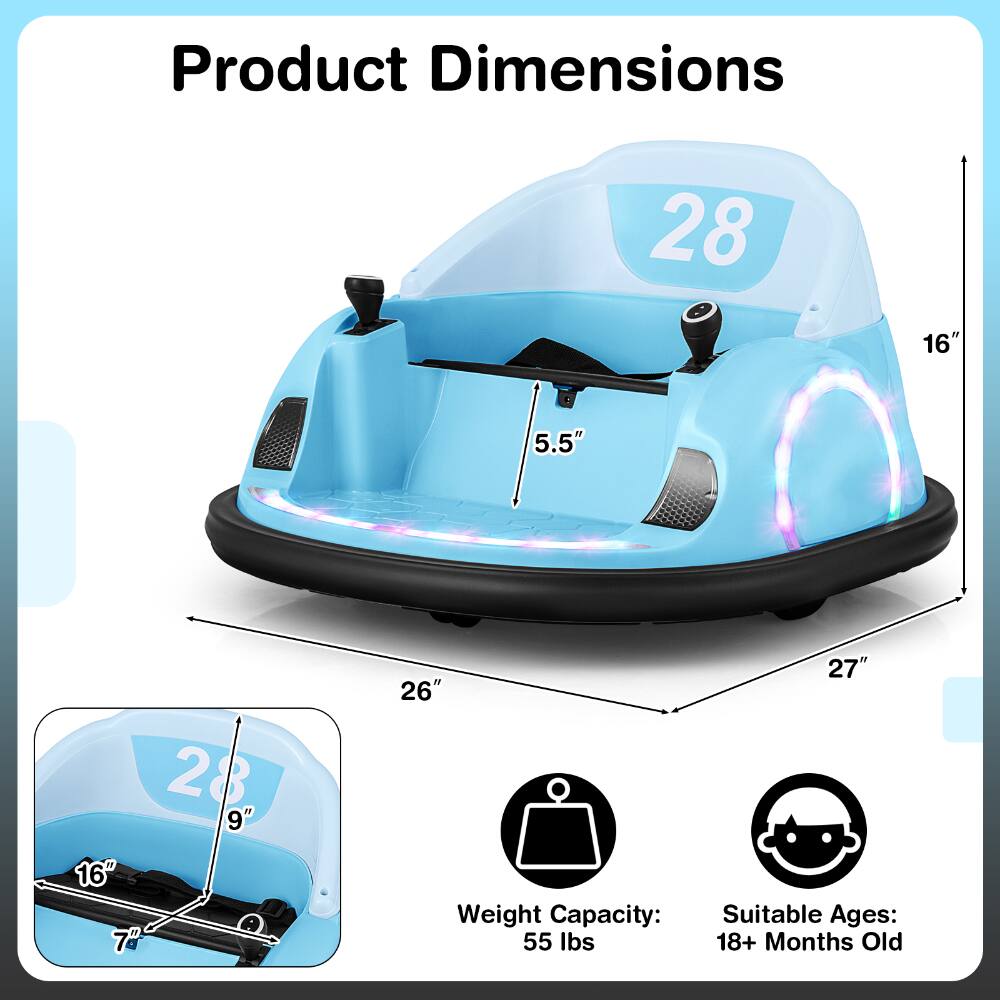 Product Dimensions: 28" x 16" x 5.5"  
Weight Capacity: 55 lbs  
Suitable Ages: 18+ Months Old