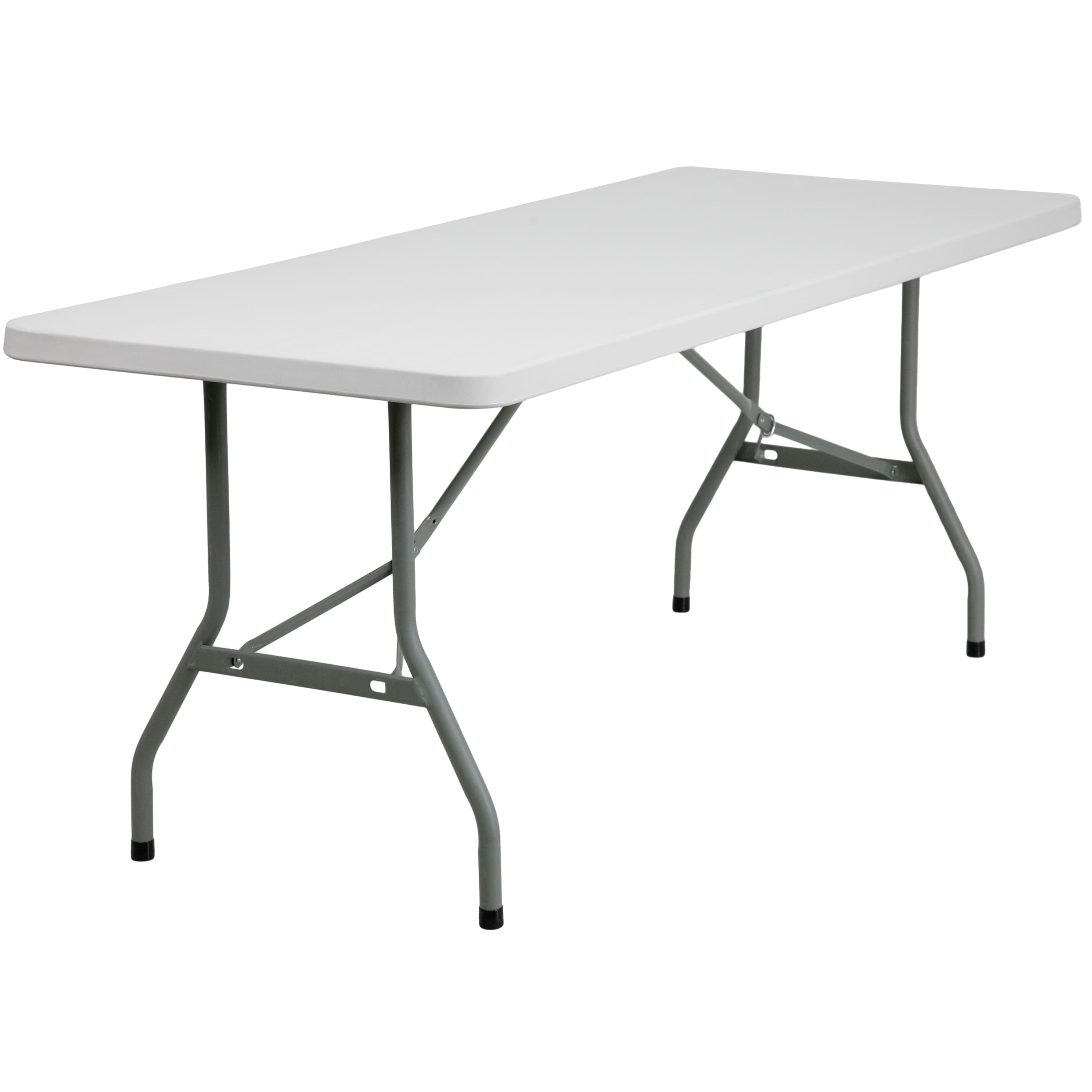 Alamont Home - Kathryn 6-Foot Plastic Folding Table - Banquet / Event Folding Table - Granite White