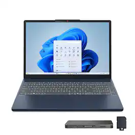 Lenovo - IdeaPad Slim 3i 15.3" WUXGA Touch Laptop,Core 5 210H,16GB RAM,1TB SSD+160GB Dock Set,Win 11 Pro,Backlit - Blue