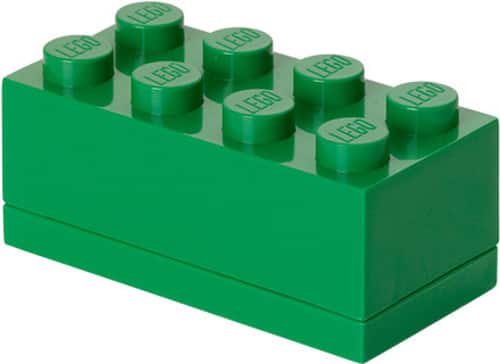 Room Copenhagen - LEGO Mini Box With 8 Knobs, Dark Green - COLLECTABLES - Multicolor