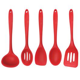 Better Houseware - 5-Piece Silicone Cooking Utensils Set - Red