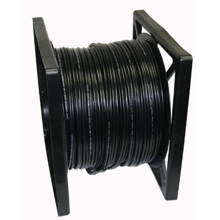Front. SPT - 500 ft. RG59 Coaxial Cable with Power Cable in Black - Black.