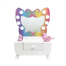 Teamson Kids - Kids Tabletop Vanity and Light up Mirror