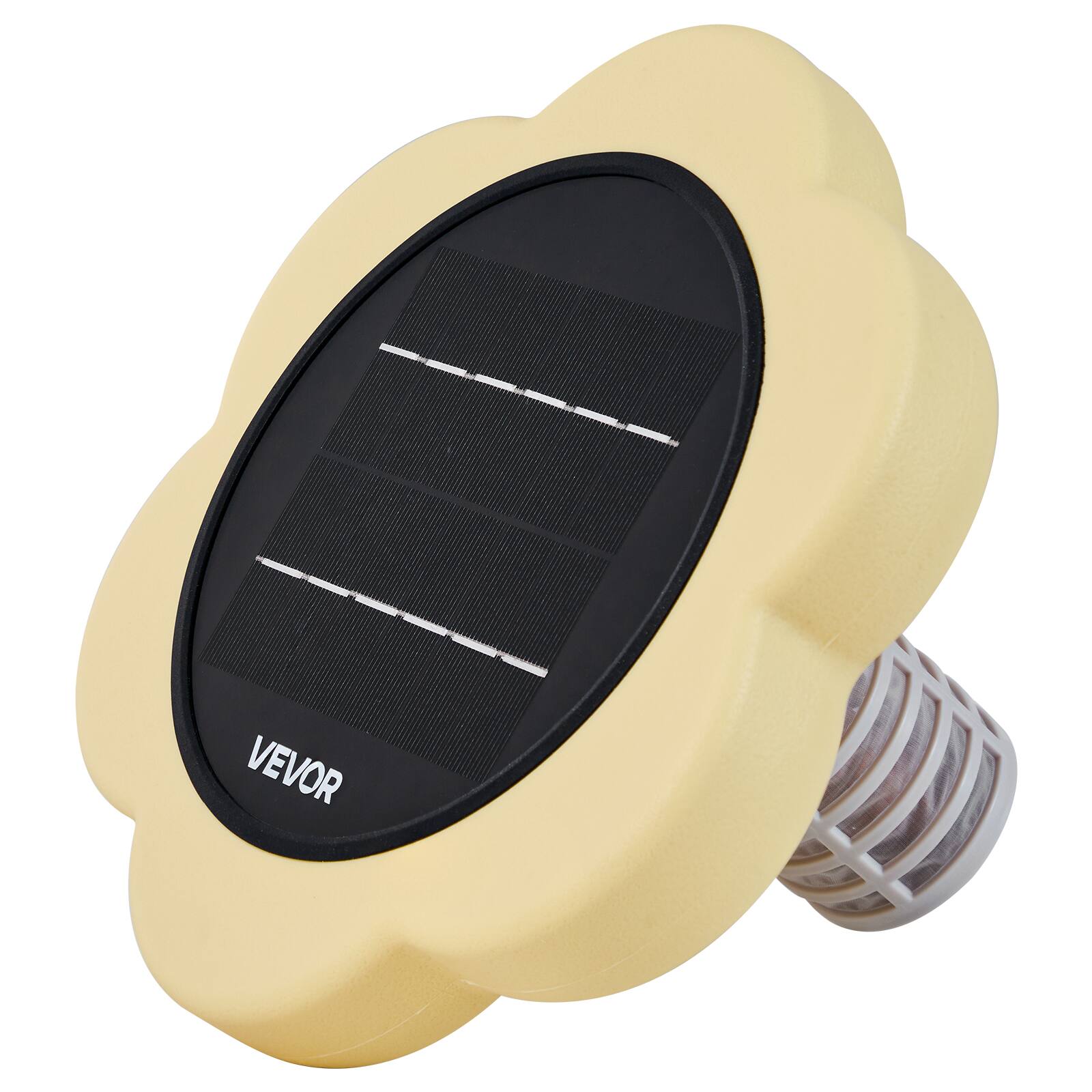 Alt View 5. VEVOR - Solar Pool Ionizer, Petal Copper Pool Ionizer Up to 45000 Gal, Floating Automatic Water Cleaner and Purifier - Yellow.