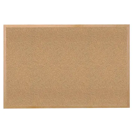 Front. Ghent - Ghent Natural Cork Bulletin Board with Wood Frame, 2'H x 3'W.