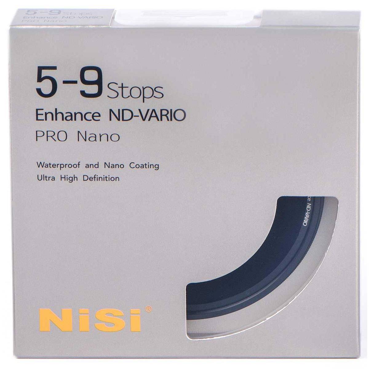 5-9 Stops  
Enhance ND-VARIO  
PRO Nano  
Waterproof and Nano Coating  
Ultra High Definition  
Nisi