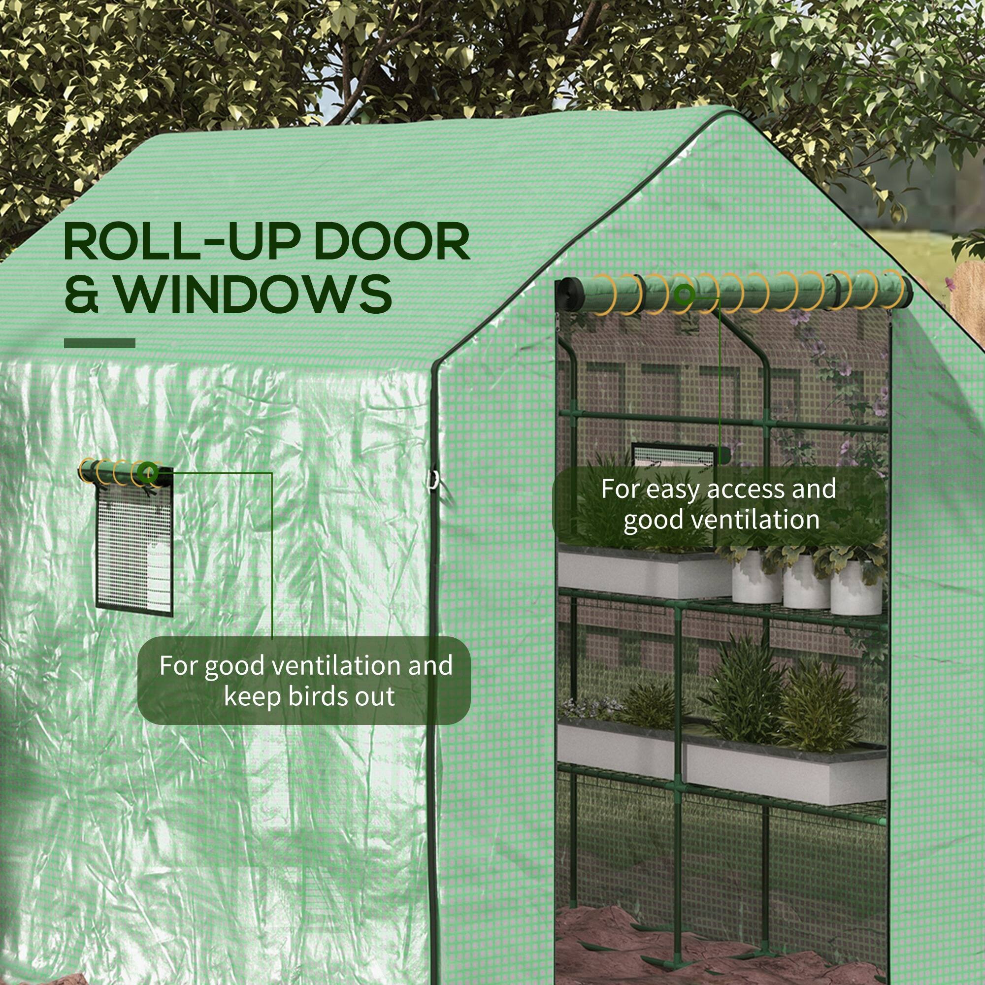 ROLL-UP DOOR & WINDOWS
For easy access and good ventilation
For good ventilation and keep birds out