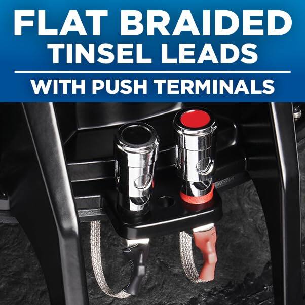 FLAT BRAIDED TINSEL LEADS WITH PUSH TERMINALS