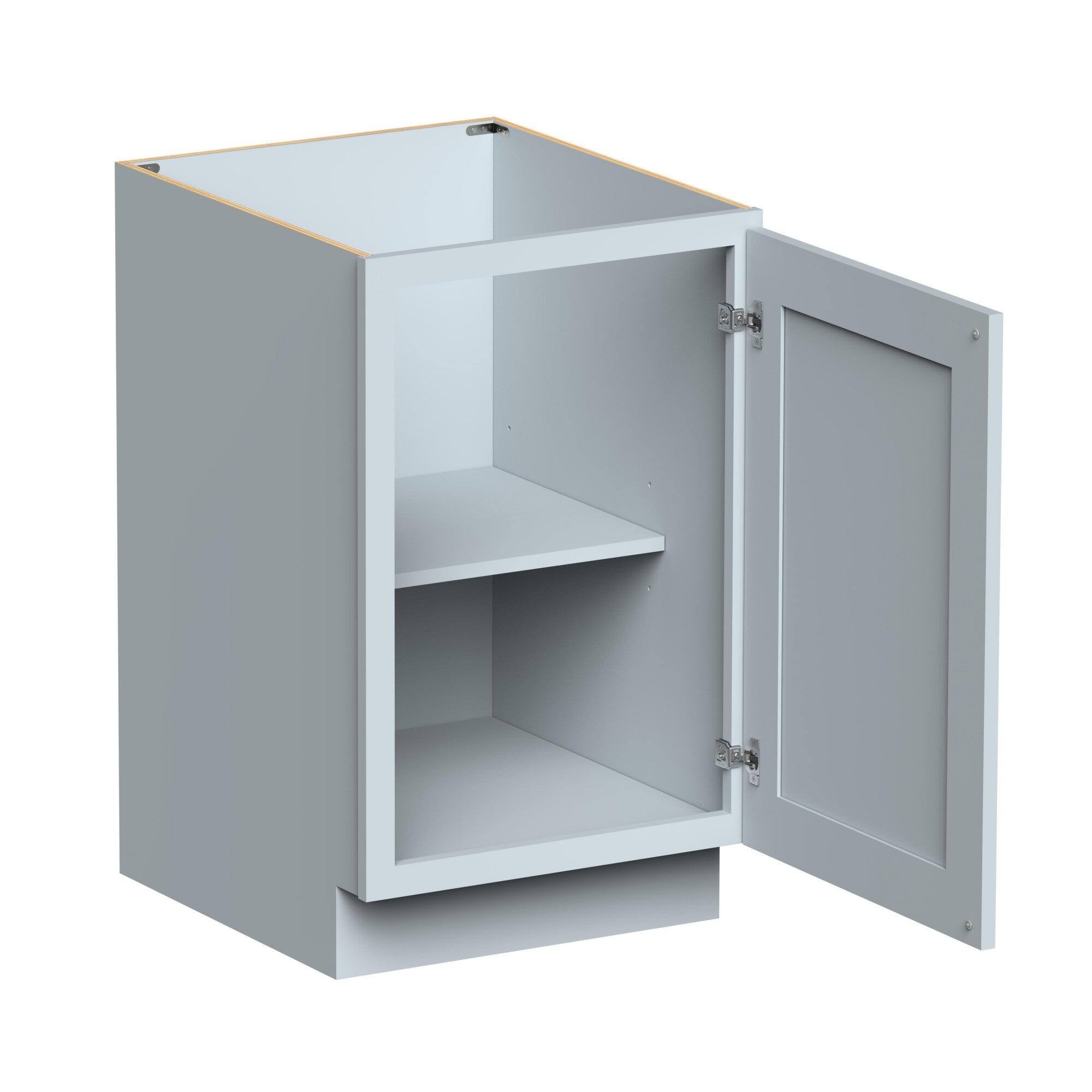 Alt View 2. Boyel Living - 21in.W FULL HEIGHT DOOR BASE CABINET Fully assembled Cabinet With One HDF Door - Gray.