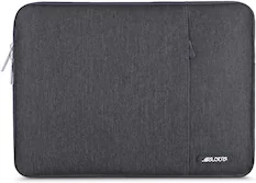 Front. mosiso - 15-16 Inch Laptop Sleeve with Pocket, Polyester Vertical Case for MacBook Pro 16 M5 M4 M3 M2 M1,HP Acer Dell Lenovo ASUS - Space Gray.