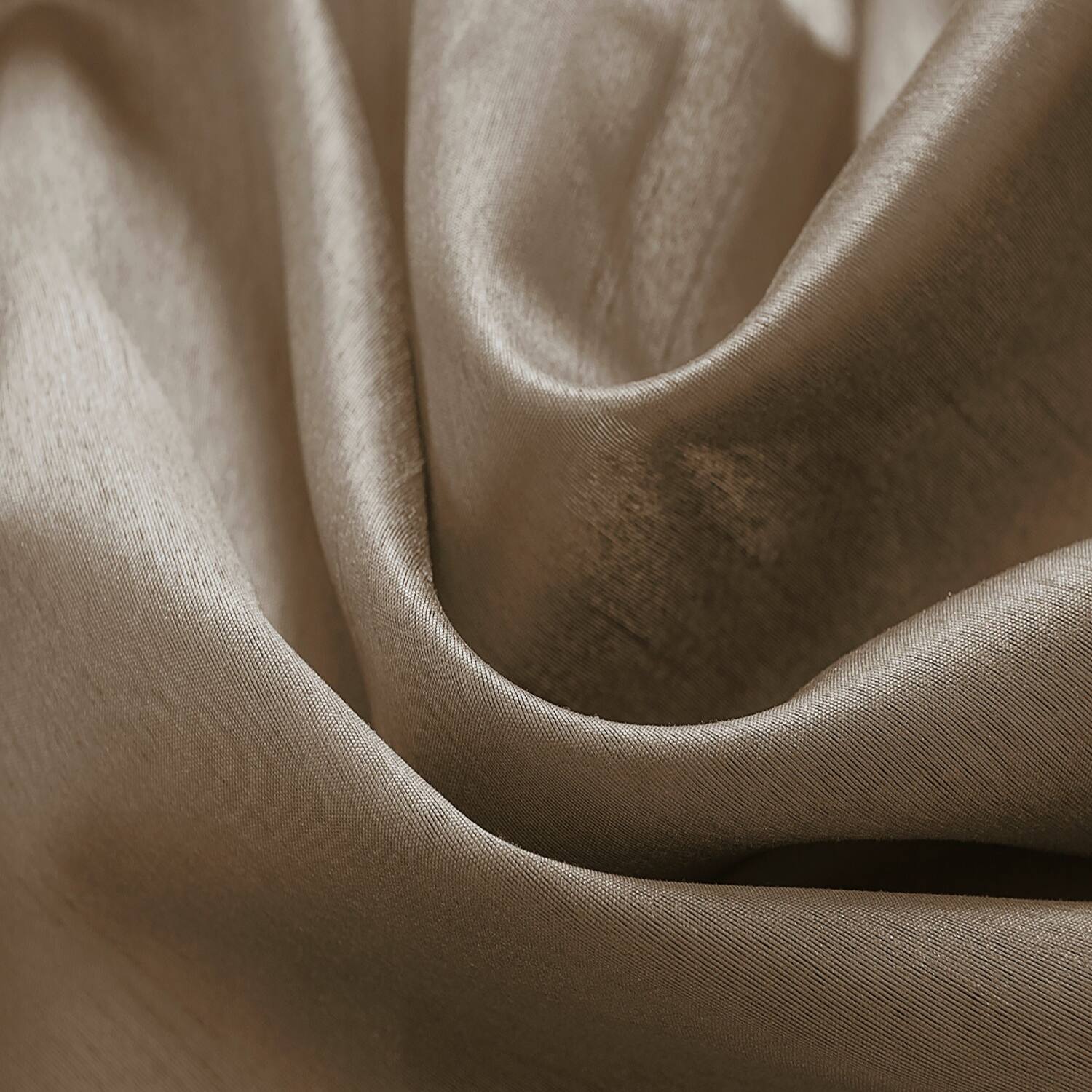 Back. RT Designers Collection - RT Designers Collection 100% Polyester 82 GSM Faux Silk Nikki Rod Pocket Curtain Panel 54" x 84" Taupe - Taupe.