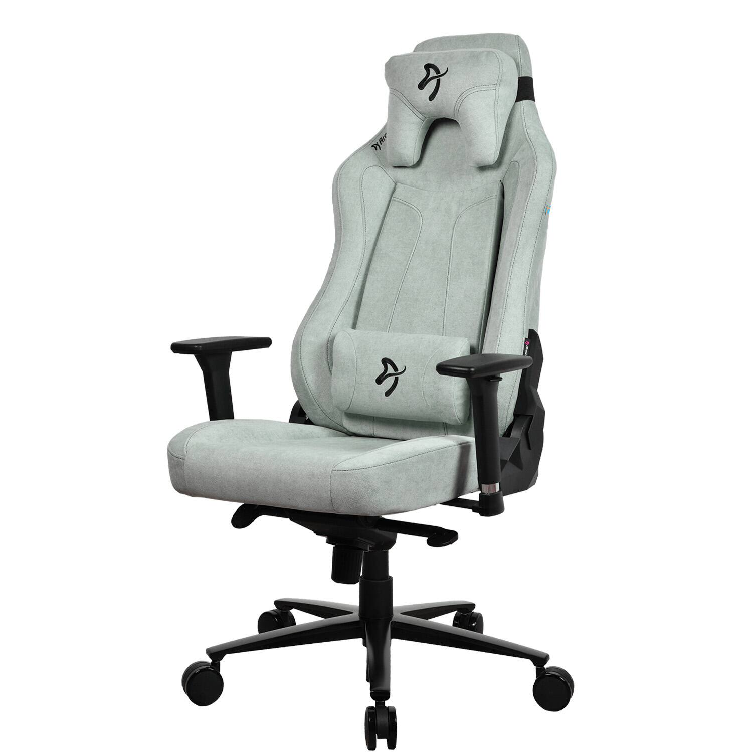 Left. Arozzi - Vernazza Soft Fabric Gaming Chair - Pearl Green.