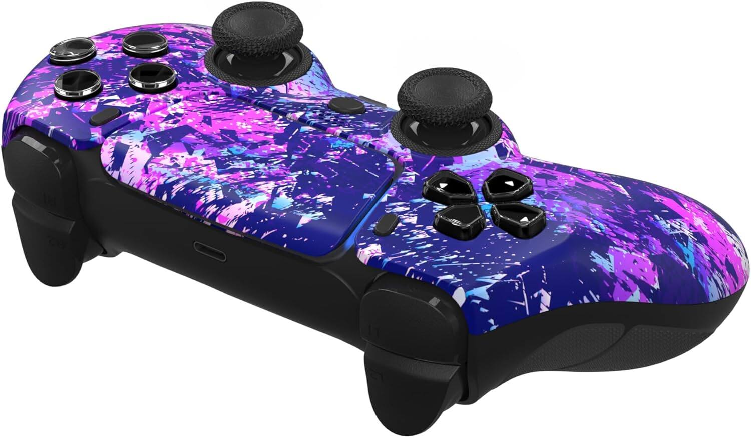 Back. Custom Controllerzz - Custom Wireless Controller for PS5 - Purple Chaos.