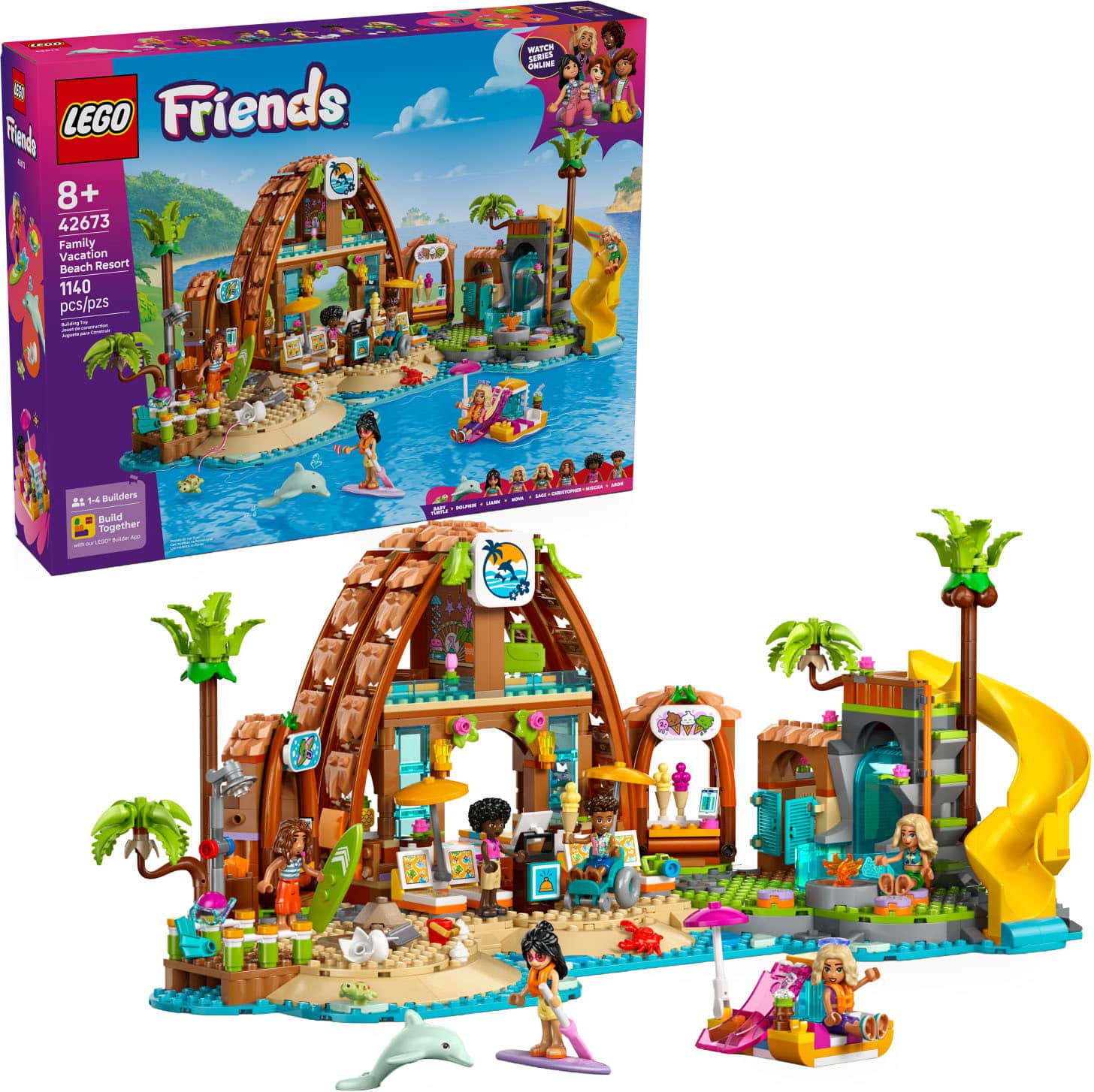 LEGO - Friends Family Vacation Beach Resort Toy 42673 - Front_Zoom