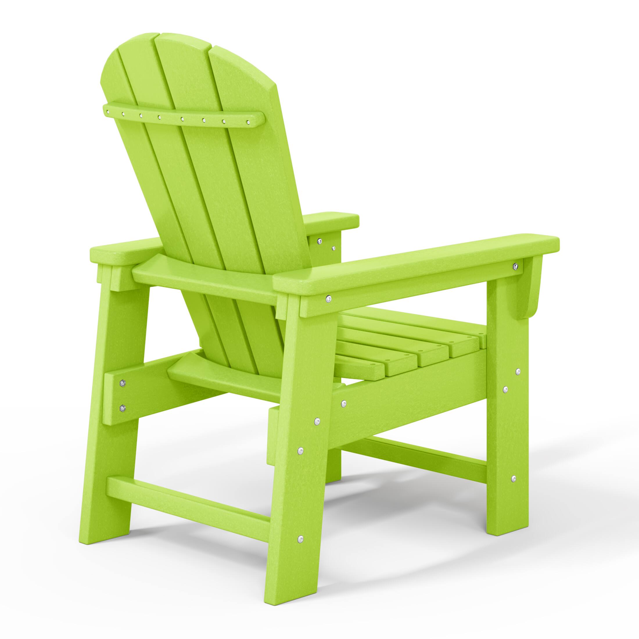 Back. WestinTrends - WestinTrends Malibu Kids Outdoor HDPE Adirondack Plastic Patio Chair - Lime.