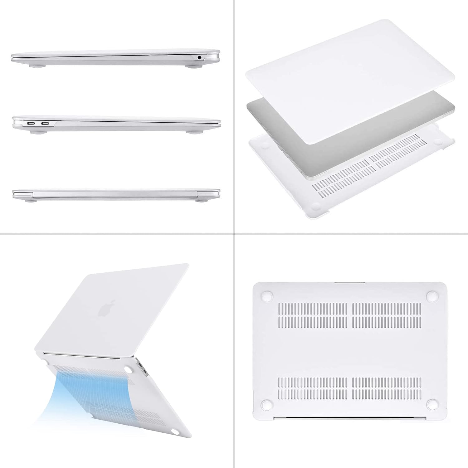Alt View 1. mosiso - Case for MacBook Air 13 inch A2337 M1 A2179 A1932 with Touch ID 2018-2022 - White.