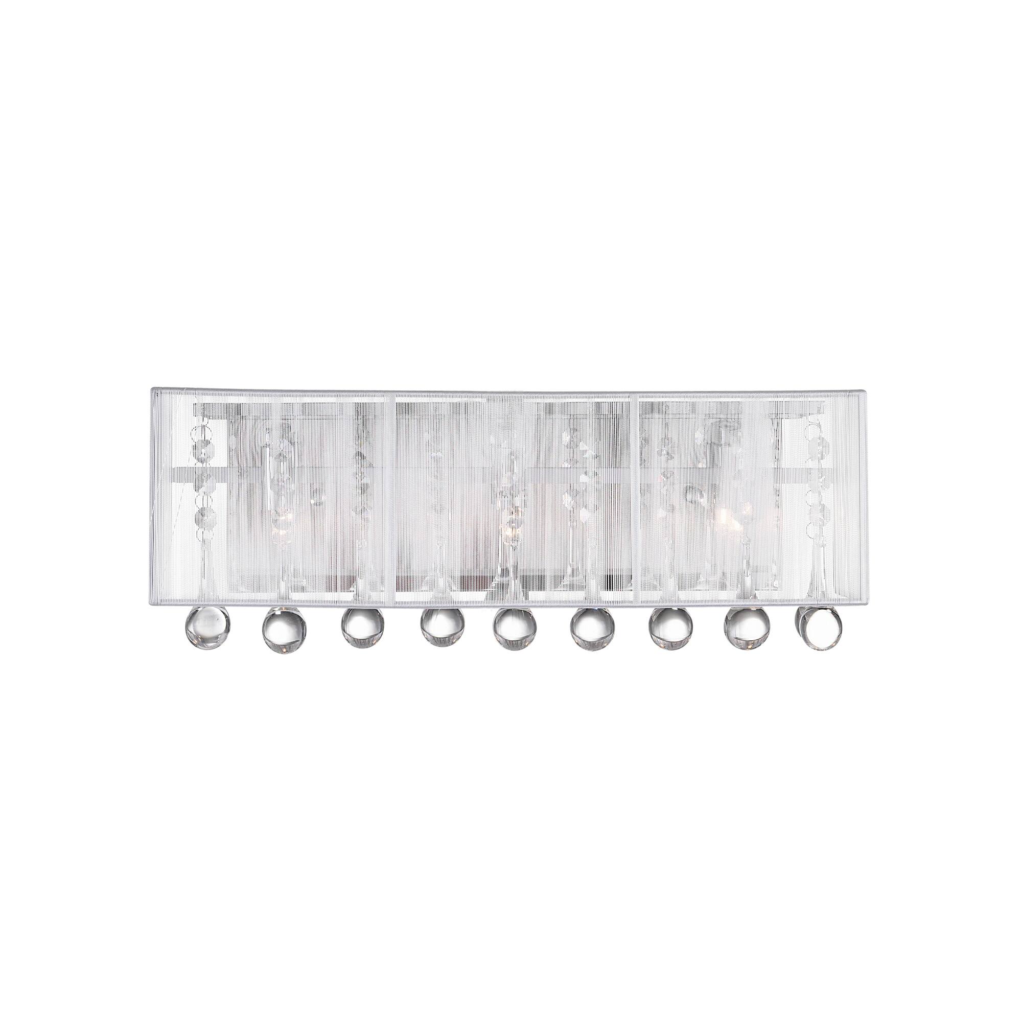 Left. CWI Lighting - Water Drop 3 Light Vanity Light With Chrome Finish - Chrome.