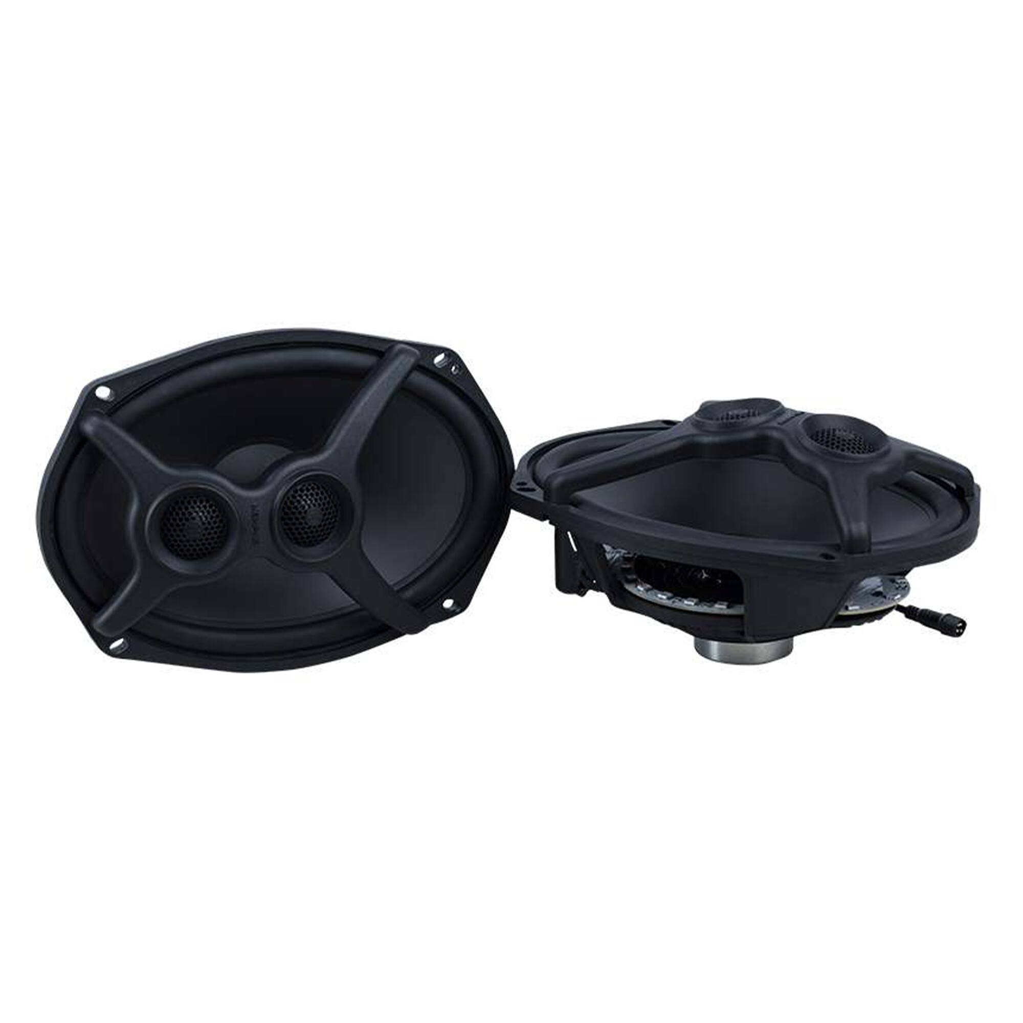 Alt View 2. Memphis Car Audio - Memphis Audio MXHD14LIDKIT 14+ HD Bag Lids with Integrated 6X9" Speakers 125W/250W - Black/Gray.