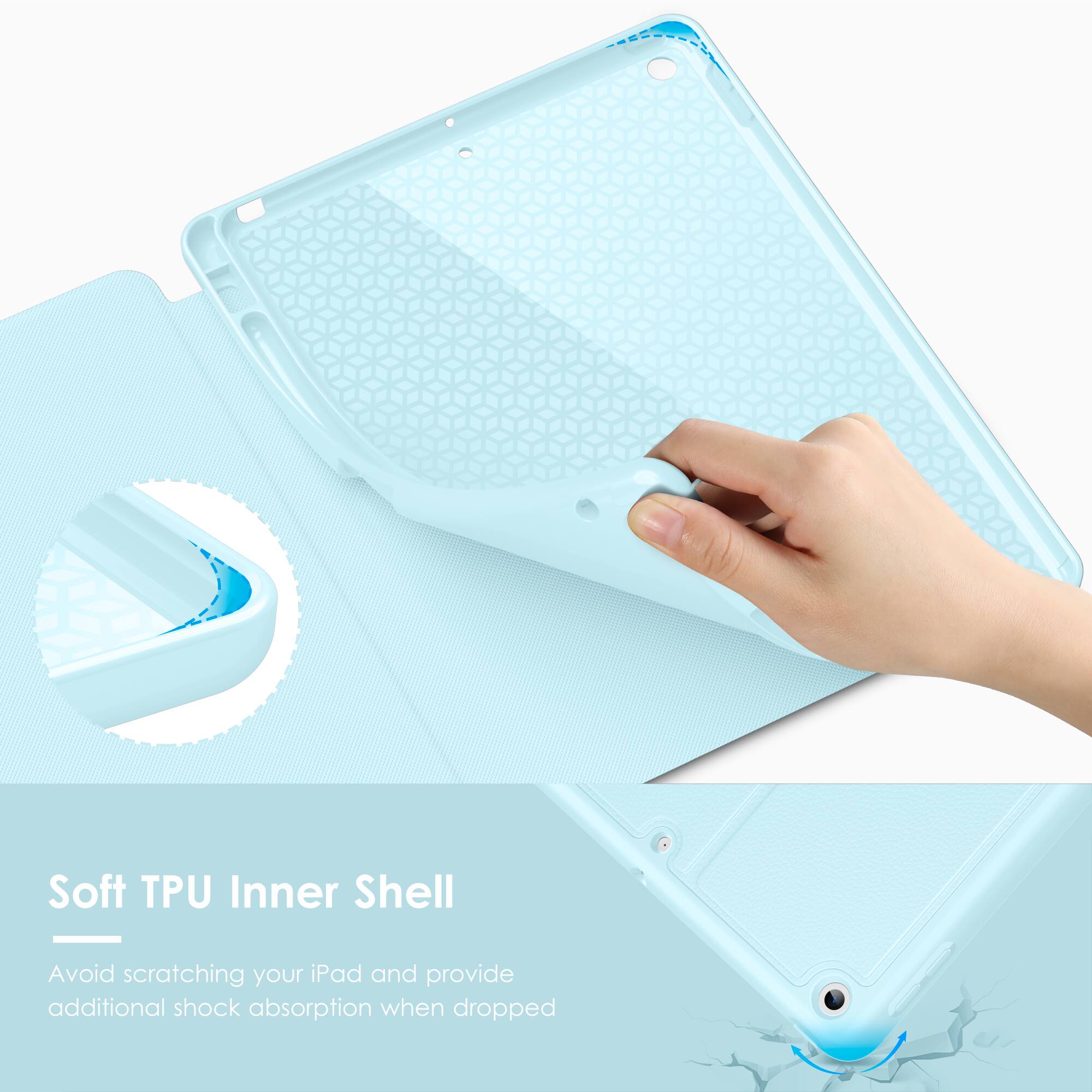 Soft TPU Inner Shell

Avoid scratching your iPad and provide additional shock absorption when dropped.