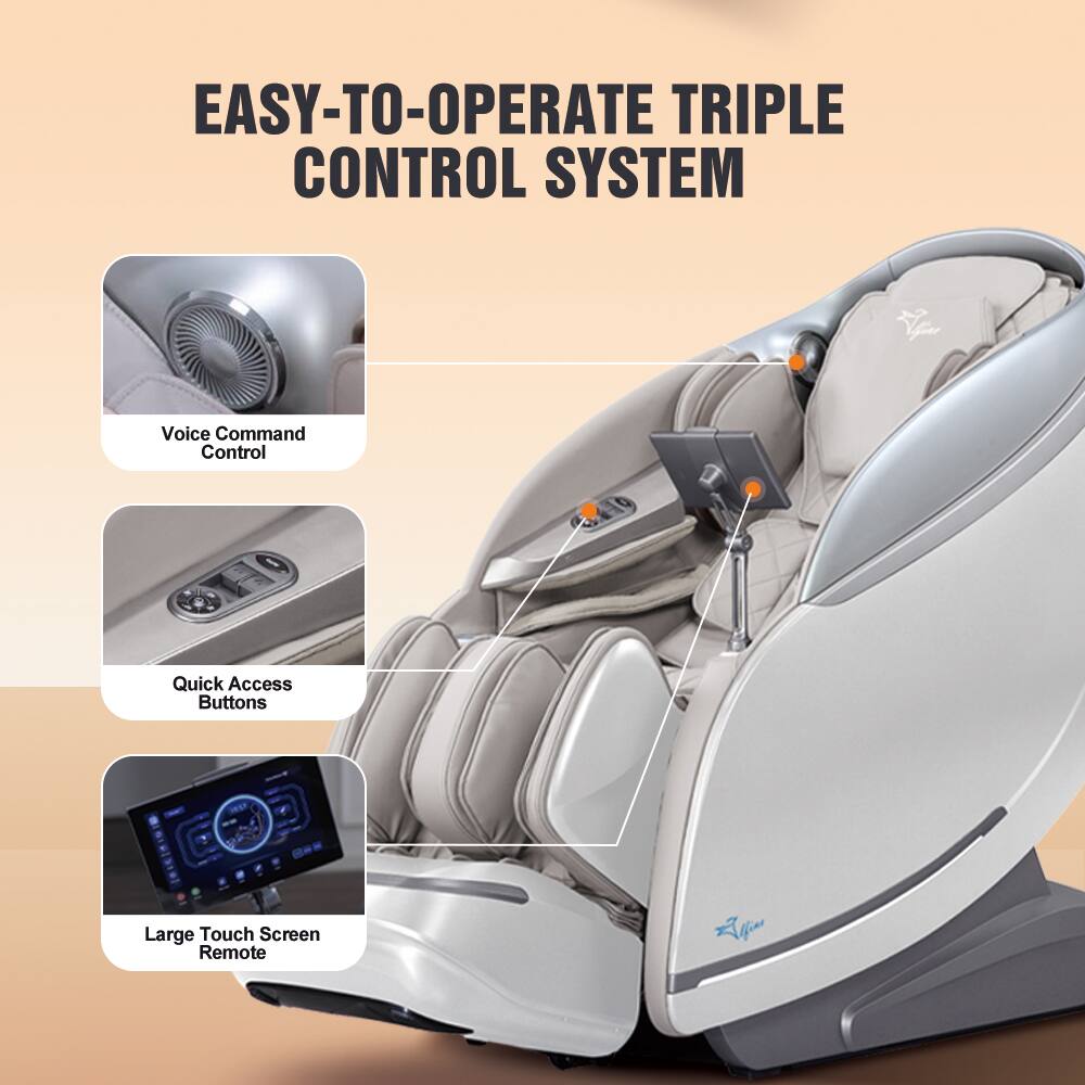 EASY-TO-OPERATE TRIPLE CONTROL SYSTEM

- Voice Command Control
- Quick Access Buttons
- Large Touch Screen Remote