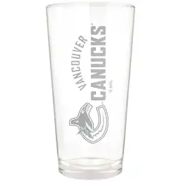 Great American Products - Vancouver Canucks Etched 16oz. Vertical Rally Cry Pint Glass - Multicolor