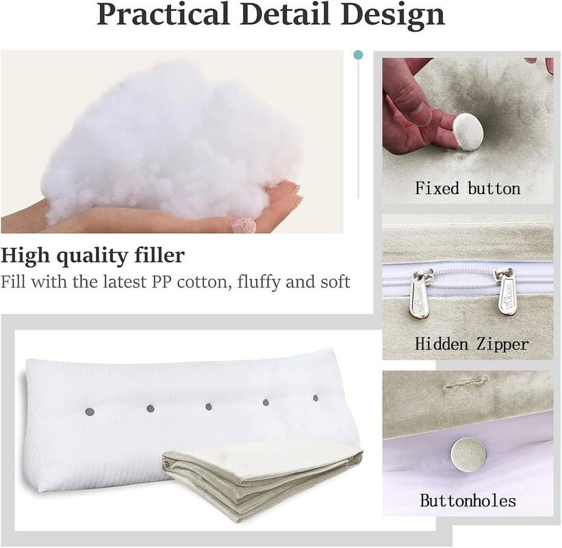 Practical Detail Design

- High quality filler
- Fill with the latest PP cotton, fluffy and soft
- Fixed button
- Hidden Zipper
- Buttonholes